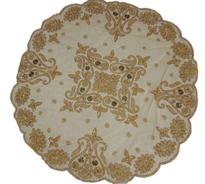 Indian Handmade Large Vintage <b>Dining</b> <b>Table</b> <b>Runner</b> Bohemian Ethnic Net Organza Fabric Intricate Embroidery Patchwork Floral - Product Image 4