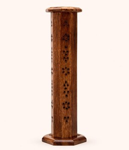 Quemador de Incienso Hexagonal de Madera de Mango, Soporte Decorativo para Incienso, Quemador Aromático de Madera Tallada para Decoración del Hogar - Product Image 5