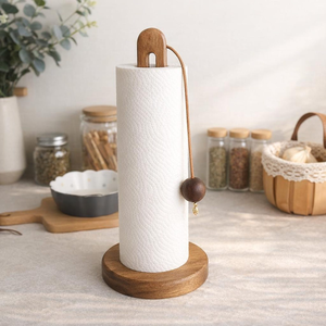 Portarrollos de Papel de Cocina de Madera Hecho a Mano |   Portarrollos de Papel Ecológico para Cocina - Product Image 2