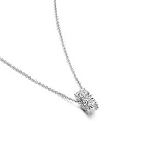 Collar con Colgante de Perlas Rondel en Oro Sólido de 14k/18k con Diamante Cultivado en Laboratorio con Corte Pera, 18 Pulgadas, Joyería de Lujo Minimalista para Uso Diario - Product Image 1
