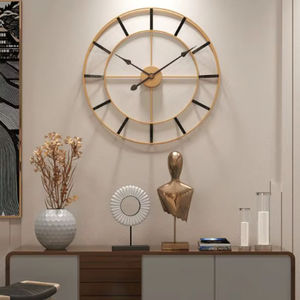 Decorative <b>Metal</b> Wall <b>Clock</b> With Antique Finish For Living Room Bedroom And Office Wall Decoration - Product Image 1