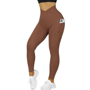 New Designing Breathable Eco-Friendly Vintage Style Yoga <b>Leggings</b> Mid Waist <b>Knee</b>-<b>Length</b> Plus Size Women's Sportswear - Product Image 1