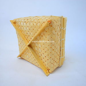 Cesta de Almacenamiento Tejida a Mano de Bambú Tradicional con Tapa, Organizador Artesanal Natural para Decoración del Hogar y Almacenamiento de Alimentos - Product Image 6