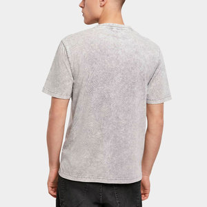 T-shirt vintage personnalisé en gros pour hommes, 100 % coton, délavé à l'acide, style streetwear décontracté, grandes tailles - Product Image 4