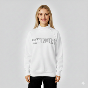 Women Mockneck Sweatshirt Relaxed <b>Drop</b> Shoulder Soft Fleece Blend Autumn Winter OEM Supplier - Product Image 1