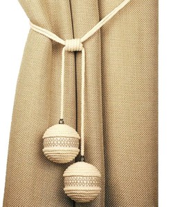 Cotton Rope <b>Curtain</b> Tiebacks, Bedroom Decor - Product Image 2