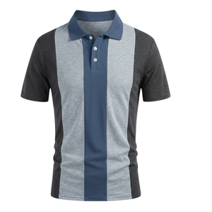 Polo tricoté pour homme à prix raisonnable, anti-plis, séchage rapide, dernier style, méthode d'impression numérique, coupe classique, manches courtes - Product Image 1