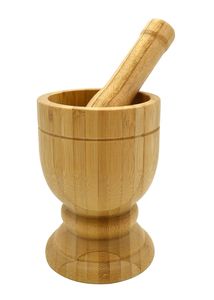 Premium Wooden Mortar And Pestle Set Handmade Solid Wood Spice <b>Grinder</b> For Kitchen <b>Herbs</b> And Masala Preparation - Product Image 3