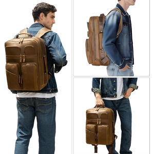 New Classic Design Wholesale Price Low MOQ Customized Leather Made <b>Backpacks</b> for Sale in Low price - Product Image 6