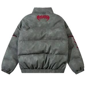 Wholesale Men Winter Clothing Acid Wash Printed Puffer <b>Jackets</b> High Quality Custom Personalized Designs <b>Vintage</b> Puffer <b>Jackets</b> - Product Image 4