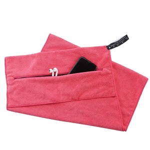 Polyamide <b>microfiber</b> sports <b>towel</b>, quick-drying and absorbent, gym bench <b>towel</b>, with zippered pocket, suitable for yoga training - Product Image 6
