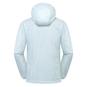 Outdoor Solid Windbreaker <b>Jacket</b> Adults Men Women Breathable <b>Waterproof</b> UV-Protective Hooded Sportswear Ultra-<b>Light</b> Lightweight - Product Image 2