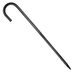 Picchetti per Armature Resistenti da 16 Pollici, Diametro 0,4 Pollici, Gancio a J, Ancoraggi a Terra in Acciaio Zincato, Grado HRB500, Resistenti alla Ruggine, Punta a Scalpello - Product Image 1
