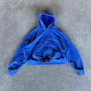 Nesta Sports Sweat à capuche oversize de haute qualité pour homme, 500 GSM, 100% Coton, délavé à l'acide, effet soleil, avec col doublé, teinture unie robuste - Product Image 3