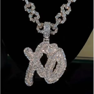 Custom VVS Moissanite Hip Hop <b>Pendant</b> 925 Sterling <b>Silver</b> <b>Initials</b> Name High Quality Iced GRA Certified Unisex Charms - Product Image 1
