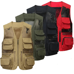 Wholesale Custom Logo Printed Breathable Waterproof Reversible Quick Dry Stand Collar Sleeveless Safety <b>Vest</b> for Men - Product Image 3