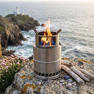 Estufa de Leña para Cocinar al Aire Libre de Acero Inoxidable - Product Image 1