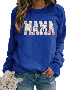 Women <b>Hoodies</b> New Quality Ladies autumn and winter loose casual comfortable <b>Mama</b> letter pattern printed thick long sleeved - Product Image 3