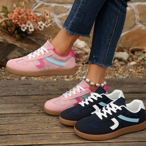 Women's Trendy Casual Flat Sneakers Non-Slip Lightweight German Trainer <b>Shoes</b> All Match Comfortable Retro Forrest Gump Runn - Product Image 1