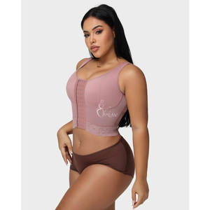 Sujetador de compresión posquirúrgico para mujer, top moldeador con realce de senos, cierre frontal, soporte de espalda y faja. - Product Image 2