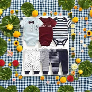 Ensemble de pyjamas pour bébé garçon Daisy, 3 pièces, vêtements pour tout-petits, combinaison de nuit, imprimé de dessins animés, manches longues, boutons, matière tricotée, barboteuse - Product Image 2