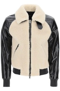 Trex Export <b>Men's</b> Black PU Leather <b>Shearling</b> Bomber <b>Jacket</b> Stand Collar Single Button Closure Winter Wear Moto Style Standard - Product Image 6