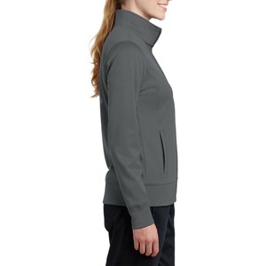 Veste zippée en polaire à manches longues pour femme, couleur unie, col montant, vêtements de sport décontractés, respirante, coupe régulière, toutes saisons, OEM - Product Image 2