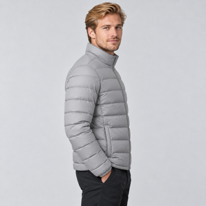 Veste d'hiver matelassée pour homme de bonne qualité, chaude, confortable, légère, pour l'extérieur, avec manches longues et col montant - Product Image 2