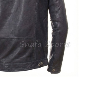 Winter High Street Leather <b>Jacket</b> For <b>Men</b> Slim Casual Windproof Waterproof Thick Leather <b>Jacket</b> For Sale - Product Image 5