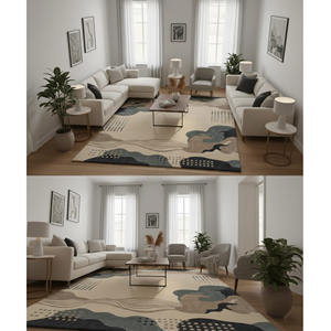 Alfombra Moderna de Lana Tufted a Mano de Color Sólido, Antideslizante, Apta para Mascotas, con Respaldo de Látex de Pelo Alto, para Decoración del Hogar, Navidad - Product Image 3