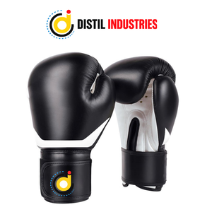 Guantes de Boxeo de Piel Sintética Blanca DISTIL INDUSTRIES con Cordones y Soporte para Muñeca para Adultos, Entrenamiento de Boxeo, MMA, Muay Thai - Product Image 3