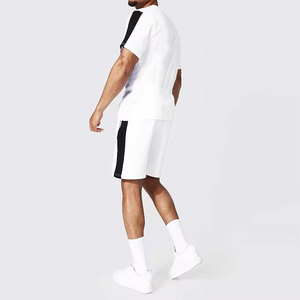 Ensemble de shorts d'été pour hommes personnalisés, 100% coton, taille plus, respirant, écologique, shorts de sport, ensembles de survêtements - Product Image 4