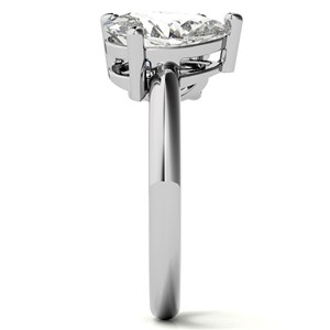 2.25TCW Pear Cut And Round Cut Moissanite Toi Et Moi Engagement <b>Ring</b> for Women in 14K Solid White Gold <b>Two</b> <b>Stone</b> Promise <b>Ring</b> - Product Image 4