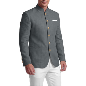 Chaqueta Tradicional Alpina para Hombre, Estilo Janker, Cuello Alto, Cierre de un Solo Botón, Ropa Exterior Formal para Hombre - Product Image 2