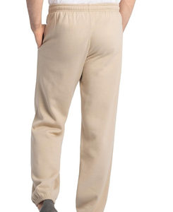 <b>Men's</b> Beige Cotton Sweatpants Elastic Waist Casual Midweight Knitted <b>Pants</b> Autumn Wear Premium Quality - Product Image 3