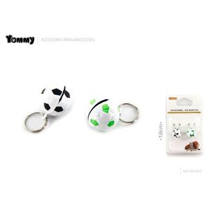 Llavero con Campana de Fútbol Yommy, Juguete para Mascotas, Accesorio con Diseño de Fútbol de 1.8 cm para Perros y Gatos - Product Image 1