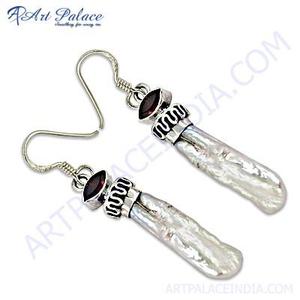 Pendientes de aro de plata con aspecto elegante más a la moda Accesorio de moda - Product Image 1