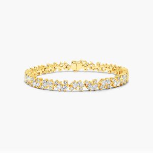 Bracelet tennis fantaisie en diamants de laboratoire cultivés en or blanc - Product Image 1