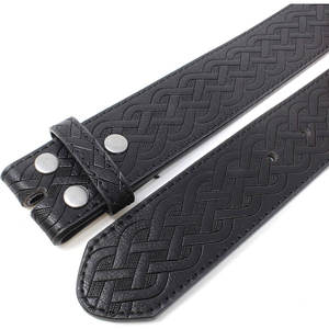 Correa de Cuero con Patrón de Nudo Celta Grabado, 1.5 Pulgadas de Ancho, con Broches, Cinturón para Kilt Highland, Alta Calidad 2026 - Product Image 3