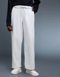 Pantalon de survêtement large pour femme grande taille, taille mi-haute avec cordon de serrage, coupe ample, couleur unie, en molleton, décontracté, longueur intégrale, style automne - Product Image 6