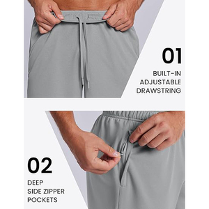 Pantalones Cortos Deportivos de Poliéster Catiónico para Hombre, Color Intenso, Vibrante, para Correr, Entrenamiento, Secado Rápido, Resistentes a la Decoloración, Tono Intenso - Product Image 3