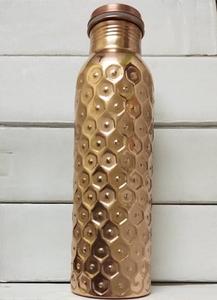 High quality pure copper water <b>bottles</b> Handmade Leak-Proof Ayurveda Water <b>Bottle</b> Joint-Free for <b>Drinking</b> Water Wholesale Price - Product Image 3