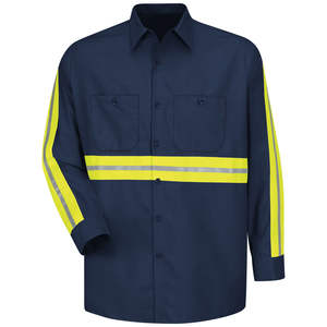 เสื้อยืดสะท้อนแสงแบบ Hi-Vis สำหรับผู้ชาย เสื้อความปลอดภัยสำหรับสนามบิน การจราจร ถนน ความปลอดภัย แขนสั้น เสื้อทำงานสำหรับเจ้าหน้าที่ - Product Image 1