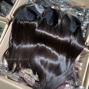 Trinh Nữ Lớp Biểu Bì Phù Hợp Remy Tóc Tự Nhiên Màu Đen Đầy Đủ Chiều Dài Tóc Giả Glueless Tóc Con Người Chất Lượng Cao Nguyên Liệu Việt Nam Tóc - Product Image 1