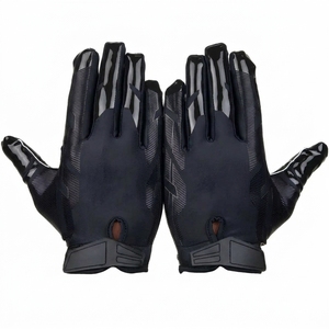 Sport <b>Gloves</b> for Youth <b>Silver</b> Anti-Slip Great Grip Sticky Silicone Lightweight American Football Custom Logo Outdoor - Product Image 2