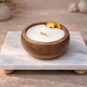 Pot en bois de style naturel pour bougies parfumées, artisanat, décoration intérieure et emballage écologique - Product Image 1