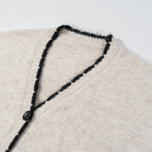 Custom Breathable V-Neck Varsity Cardigan Mens Retro Striped Sleeve Knit Sweater Button Up College Style <b>Jacket</b> - Product Image 5