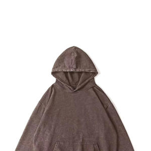 Sudadera con Capucha Personalizada para Hombre, 420GSM, Algodón French Terry, Estilo Vintage, Lavado Ácido, Desgastada, Estilo Urbano Hip-Hop, Gruesa, Lisa, para Invierno - Product Image 3