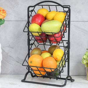 Large Capacity Metal Fruit <b>Basket</b> for Kitchen Countertop Storage Organizer Dining <b>Table</b> Centerpiece Modern Home Decor - Product Image 2