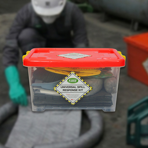 Kit Universal de Absorción de Derrames de 45L, Caja Transparente, Kit Absorbente de Aceite y Químicos, Kit de Respuesta a Derrames de Emergencia para Uso Industrial en Almacenes y Fábricas - Product Image 2